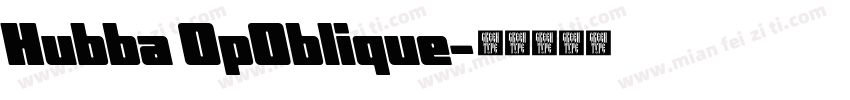 Hubba OpOblique字体转换